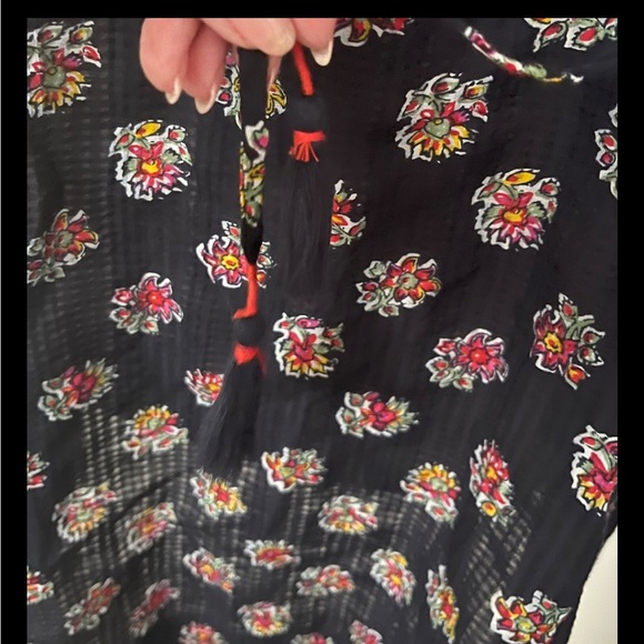 NWT Loft Plus Bloom Split Neck Tassel Tie Tunic 18 - Picture 4 of 6